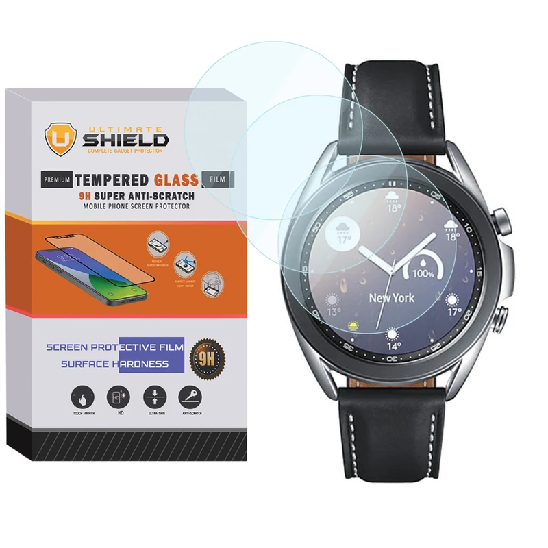 محافظ صفحه نمایش شیشه ای آلتیمیت شیلد مدل SH-UL مناسب برای ساعت هوشمند سامسونگ Galaxy Watch 3 41mm بسته سه عددی
