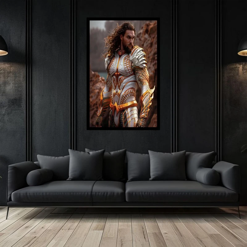 تابلو بکلیت طرح نقاشی و هنر دیجیتال شخصیت سینمایی اکوامن  aquaman مدل B-bu2737