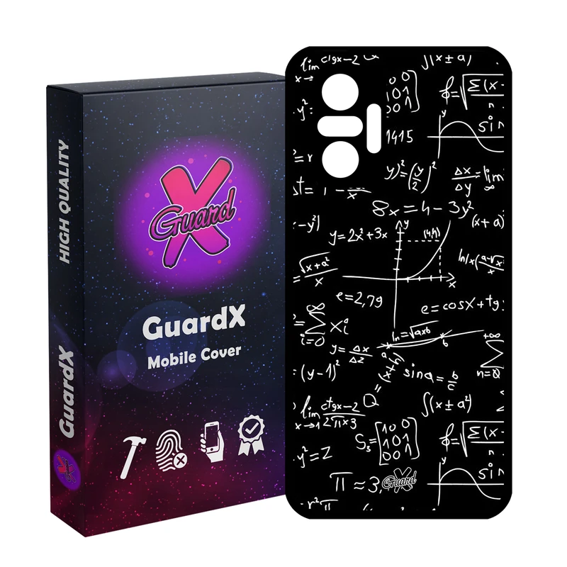 کاور گارد ایکس طرح ریاضی مدل Glass10528 مناسب برای گوشی موبایل شیائومی Redmi Note 10 Pro/Note 10 Pro Max