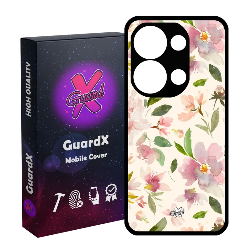 کاور گارد ایکس طرح گل مدل Glass10579 مناسب برای گوشی موبایل شیائومی Redmi Note 13 Pro 4G / Poco M6 Pro 4G