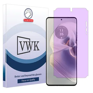 VWK Eye Care model purple filter screen protector suitable for Motorola Edge 50 Pro mobile phone