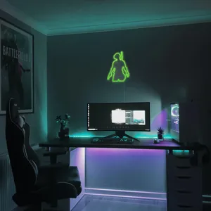 چراغ دیواری نئون دیزاین طرح Pubg_GR