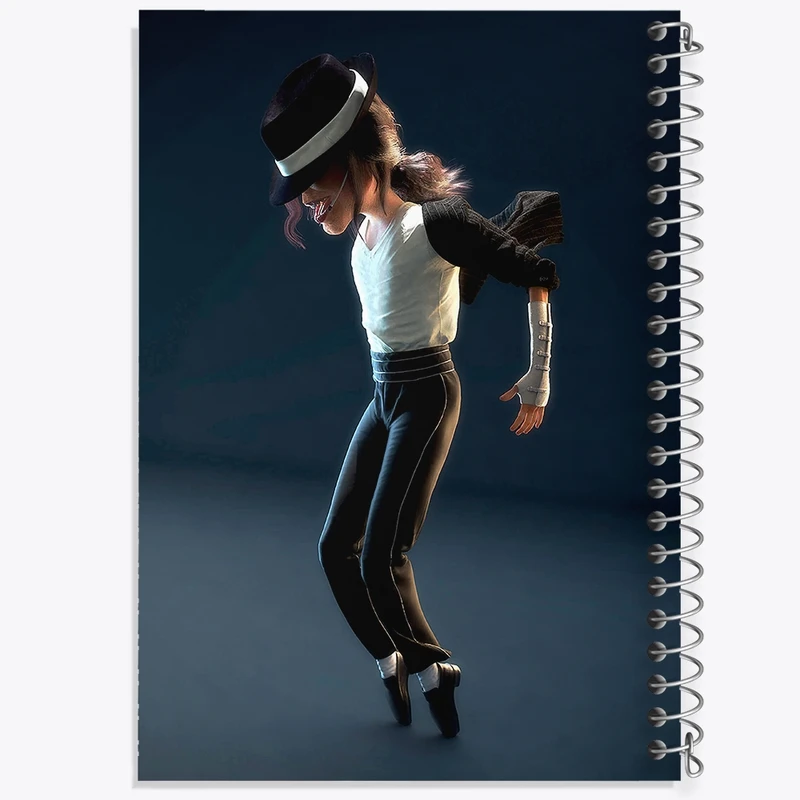 دفتر مشق 100 برگ خندالو طرح مایکل جکسون (Michael Jackson) کد F185