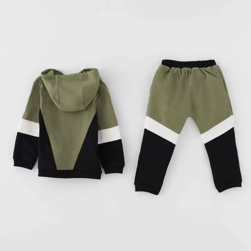 ست هودی و شلوار پسرانه ایندیگو مدل 296047 رنگ سبز