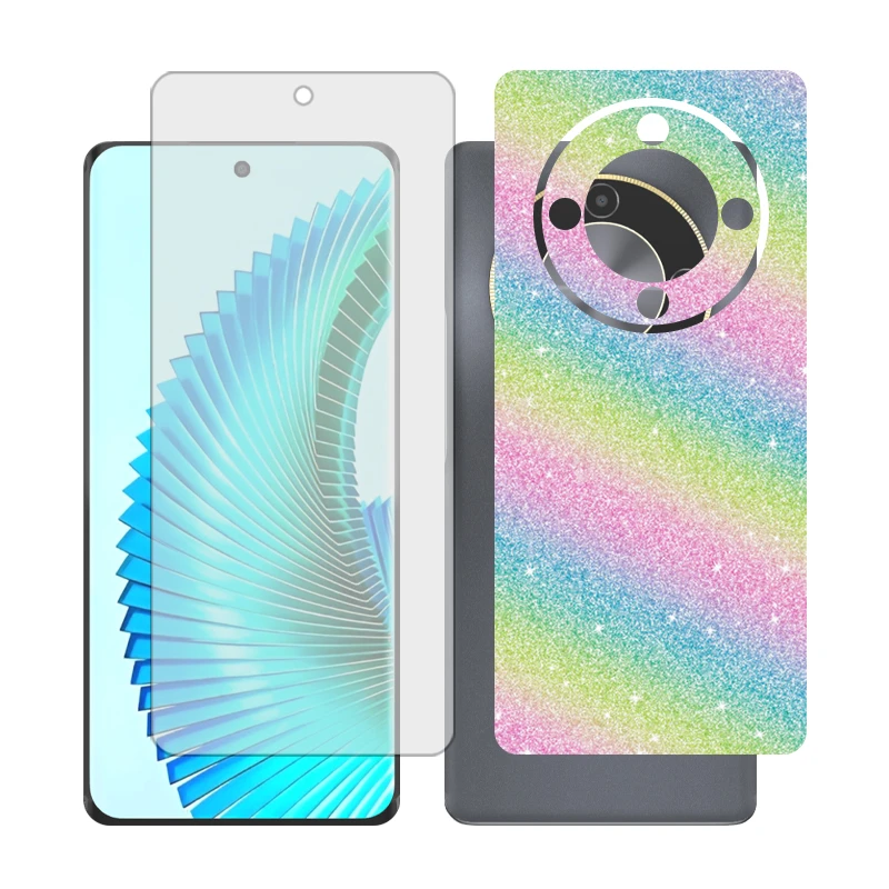 محافظ صفحه نمایش مات گلس مدل Together مناسب برای گوشی موبایل آنر X9b به همراه برچسب پوششی پشت گوشی