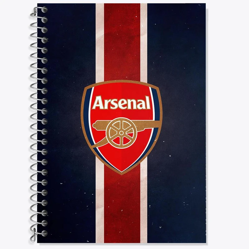 دفتر زبان 50 برگ خندالو مدل دو خط طرح باشگاه آرسنال کد 27178
