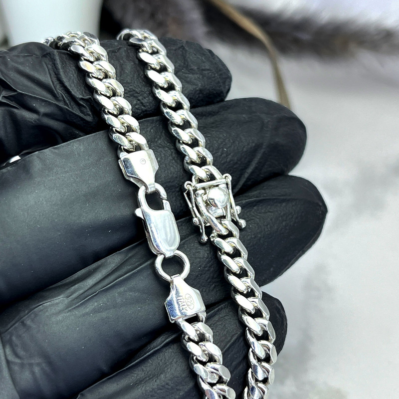 نیم ست نقره مردانه مدل آینه ای