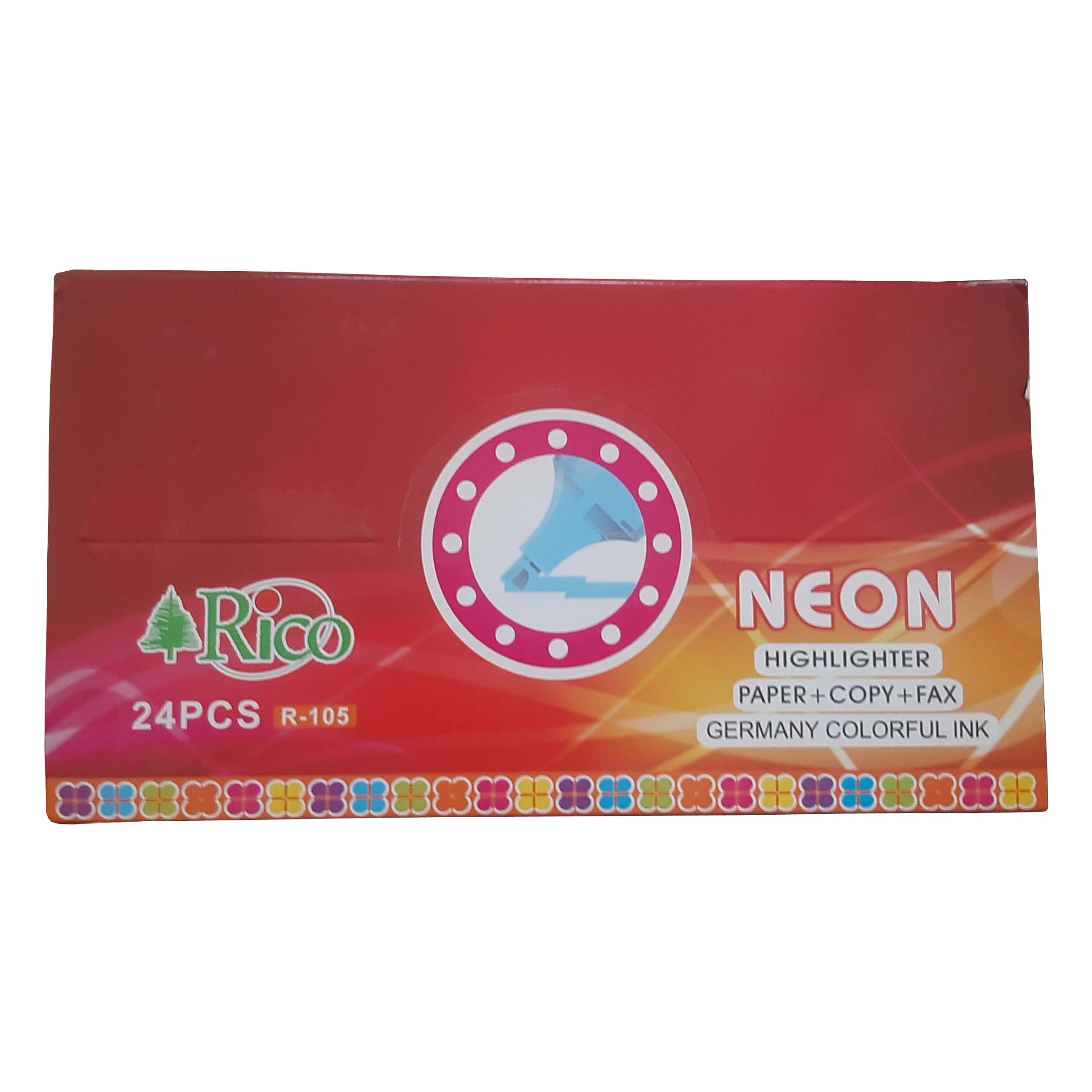 ماژیک علامت گذار رنگی  ریکو مدل fg56 بسته 24 عددی