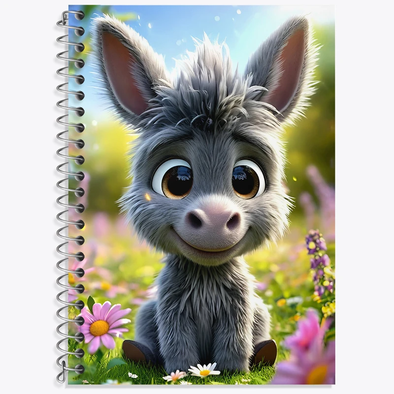 دفتر لغت 50 برگ خندالو طرح الاغ کیوت کد N4544