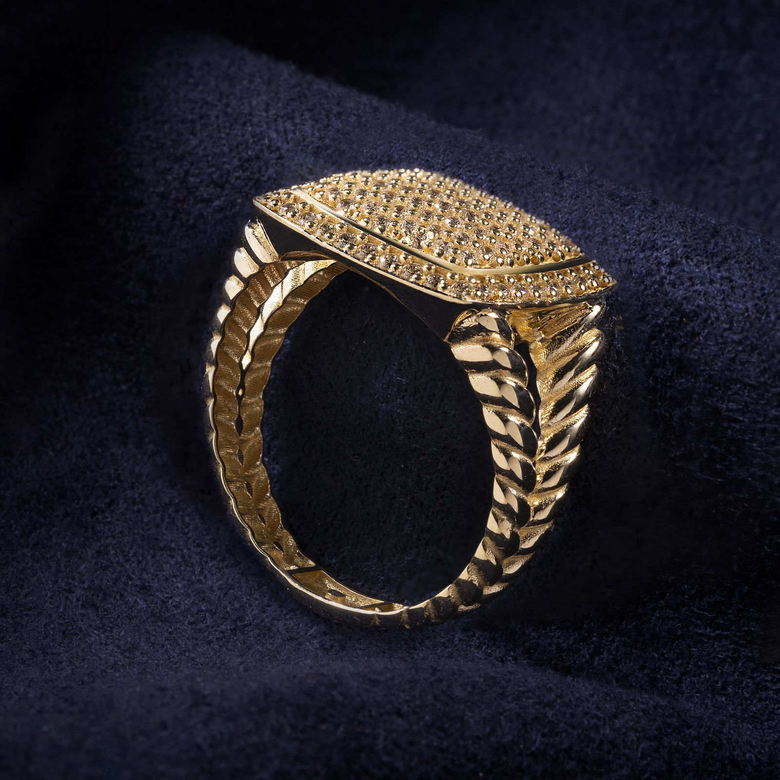 انگشتر طلا 18 عیار زنانه جواهری سون مدل 3345 -  - 4