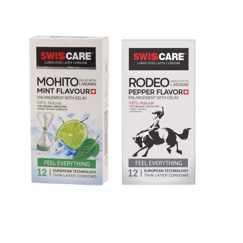 کاندوم سوئیس کر مدل Mohito RODEO مجموعه 2 عددی کاندوم سوئیس کر مدل Mohito RODEO مجموعه 2 عددی