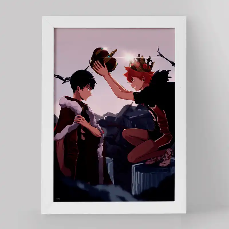 تابلو خندالو مدل هیناتا و کاگیاما انیمه هایکیو کد 17754