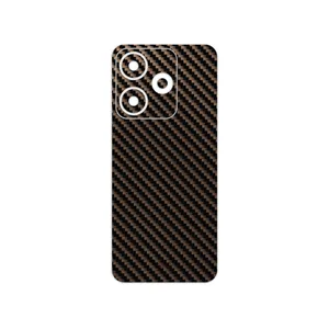 MAHOOT Glossy-Brown-Fiber Cover Sticker for Xiaomi Redmi 13x