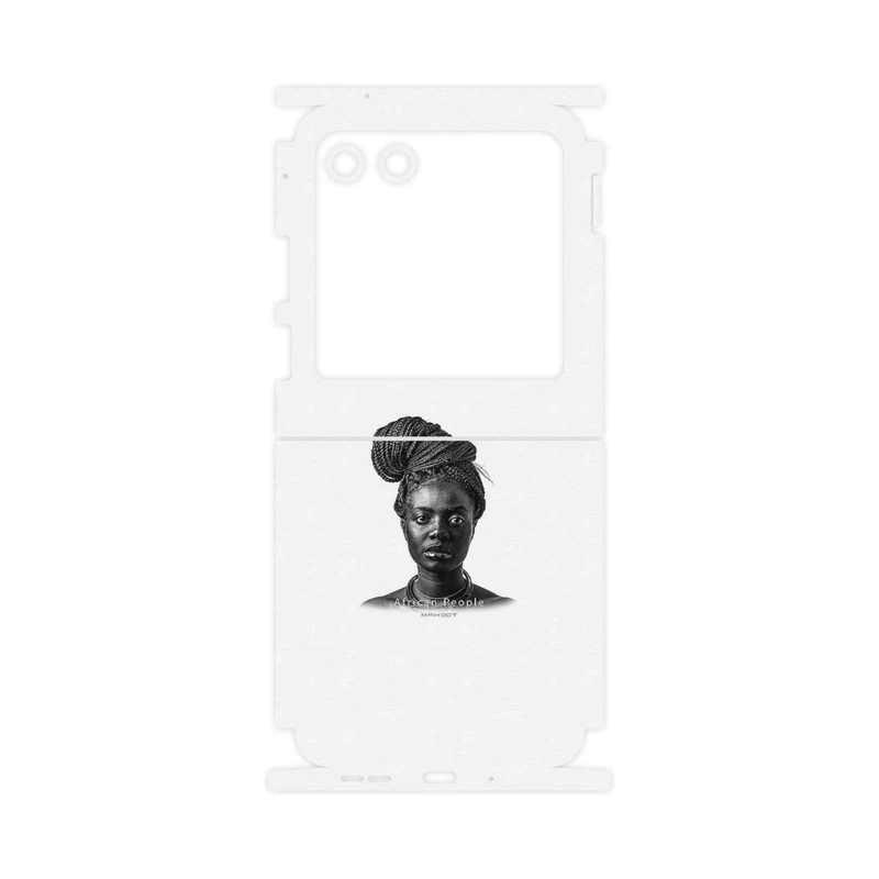 برچسب پوششی ماهوت مدل Portrait of an African Woman-FullSkin مناسب برای گوشی موبایل موتورولا Razr 40 Ultra