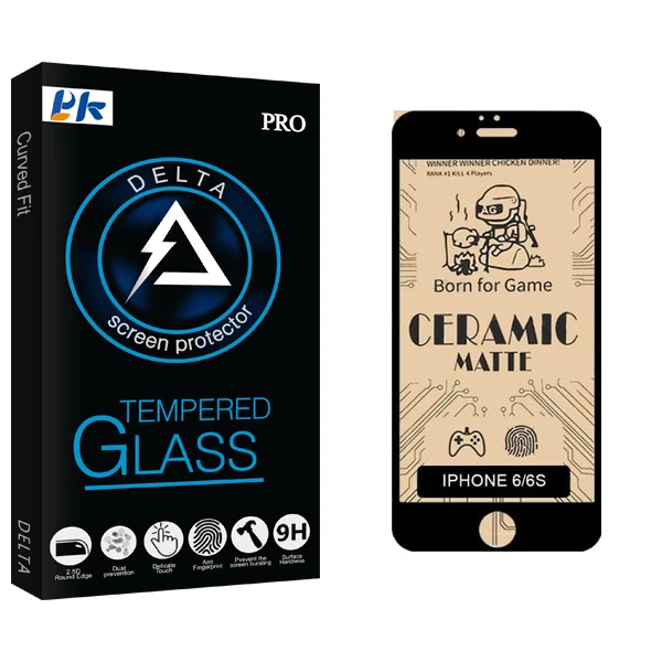 محافظ صفحه نمایش سرامیکی مات پی کی مدل Delta مناسب برای گوشی موبایل اپل iphone 6 / 6s