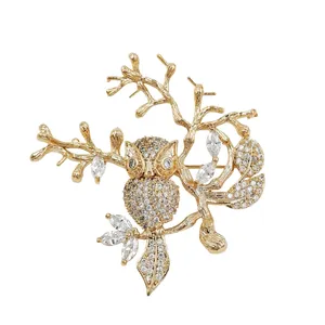 گل سینه زنانه طرح جغد کد rst021