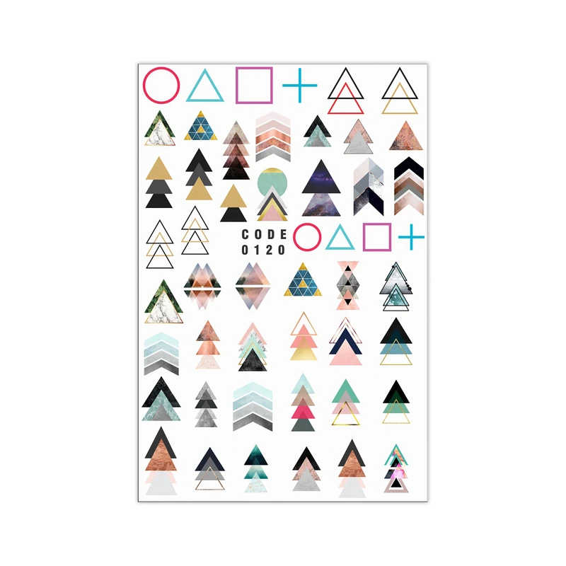 برچسب لنز ناخن مدل مثلث کد 120