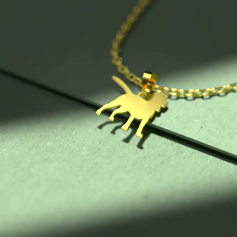 گردنبند طلا 18 عیار زنانه مدوپد مدل سگ کد J3-1-1080