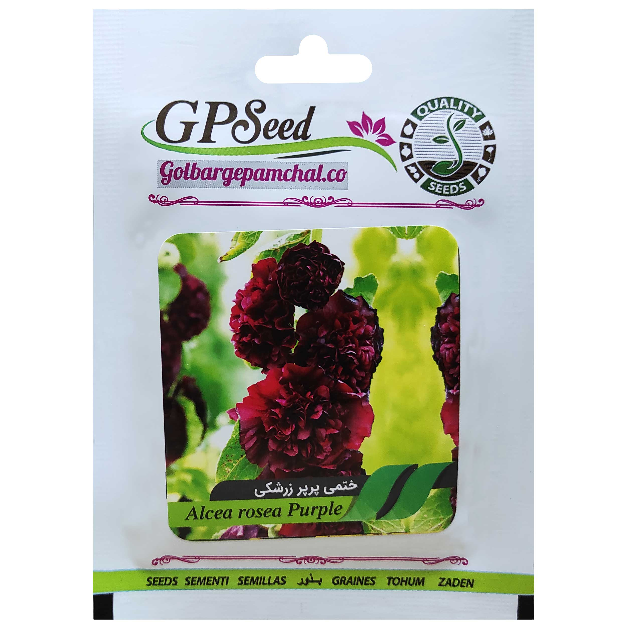 بذر گل ختمی پرپر زرشکی گلبرگ پامچال کد GPF-243