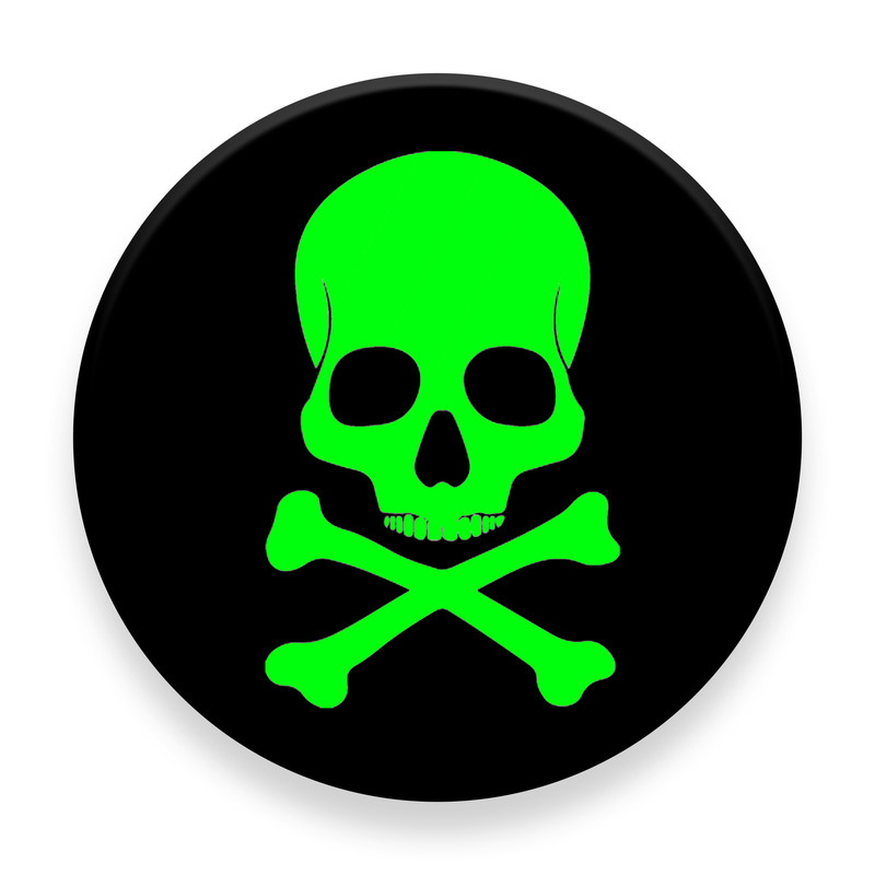  برچسب موبایل مای سیحان مدل Danger skull مناسب برای پایه نگهدارنده مغناطیسی