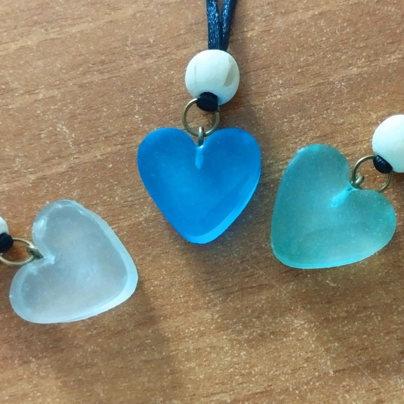 گردنبند دخترانه مدل قلب شب تاب