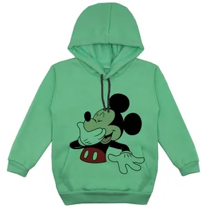 هودی پسرانه مدل میکی موس F214 رنگ سبز