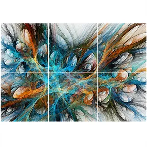 تایل سقفی آسمان مجازی طرح مینیاتوری کد ST 6081-6 سایز 60x60 سانتی متر مجموعه 6 عددی