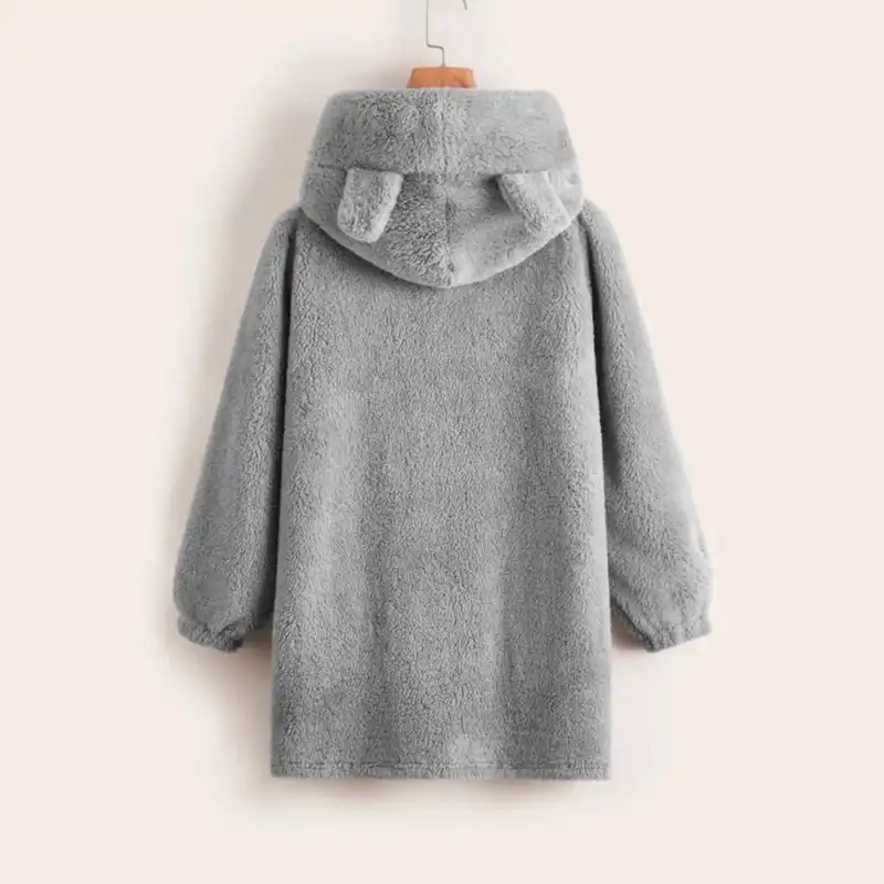 هودی زنانه مدل خرسی بلند