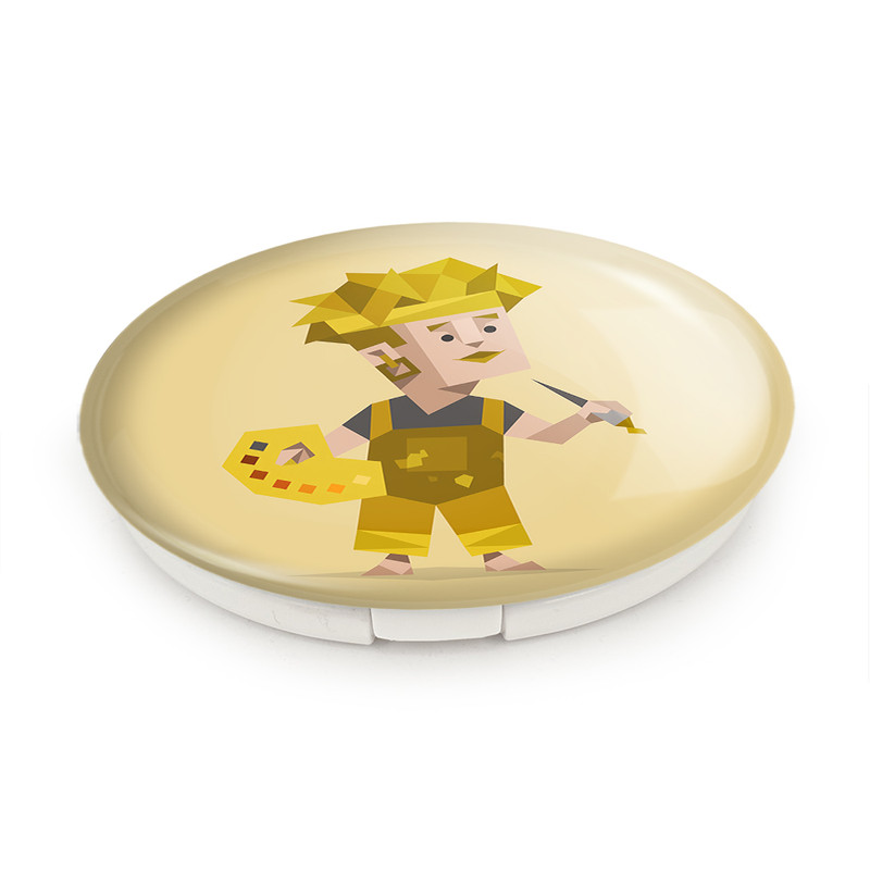 آینه جیبی خندالو طرح تایپ شخصیتی ماجراجو ISFP مدل تاشو کد 7714