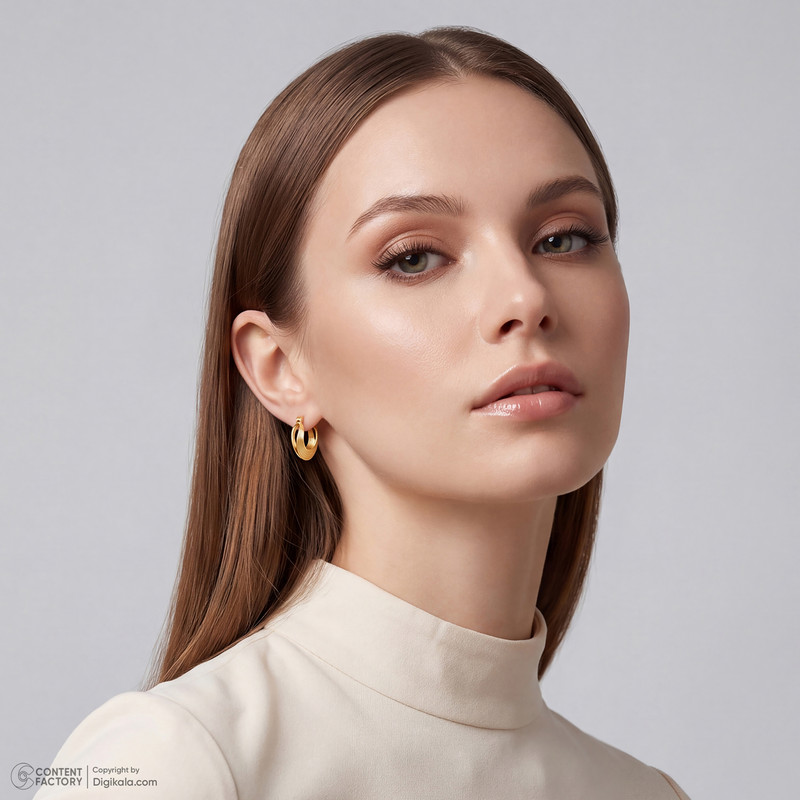 گوشواره میخی طلا 18 عیار زنانه جواهری راز مدل AMG5025