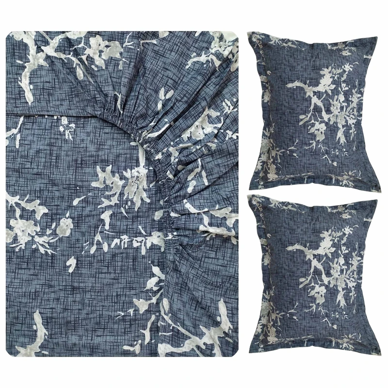 سرویس ملحفه پانیذ پود مدل شاخه کد A108-1 دو نفره 3 تکه