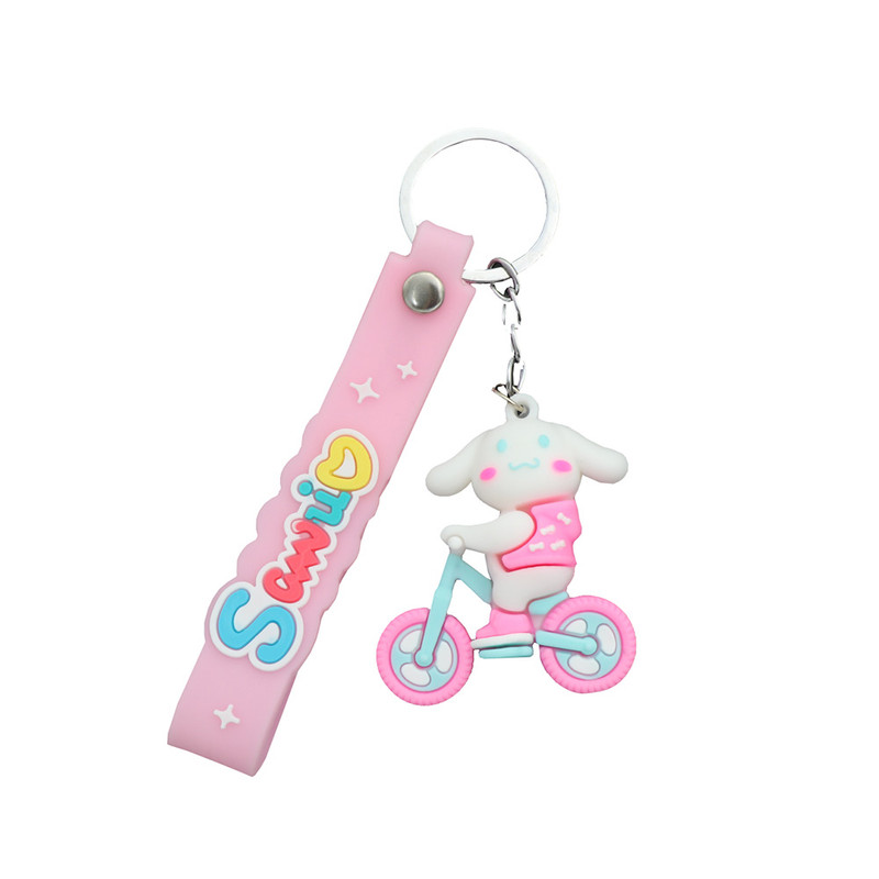 جاکلیدی دخترانه مدل سیلیکونی سگ دوچرخه سوار کد38010