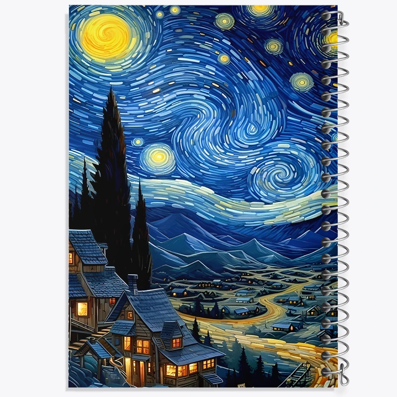 دفتر مشق 100 برگ خندالو طرح شب پر ستاره کد F5092