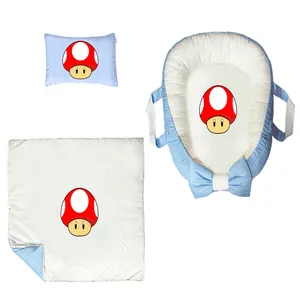 سرویس خواب سه تکه نوزاد ناریکو مدل گارد محافظ دار طرح قارچ فانتزی کد 0267