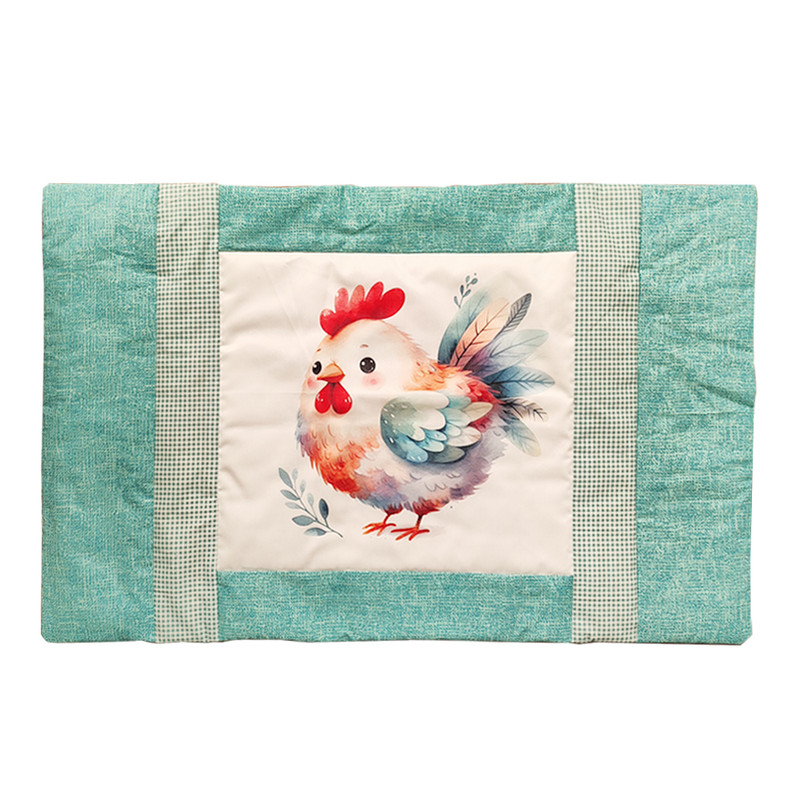 سرویس پارچه ای آشپزخانه 16 پارچه مدل خروس