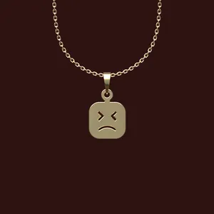 گردنبند طلا 18 عیار زنانه مدوپد مدل ایموجی کد X2-1-1131