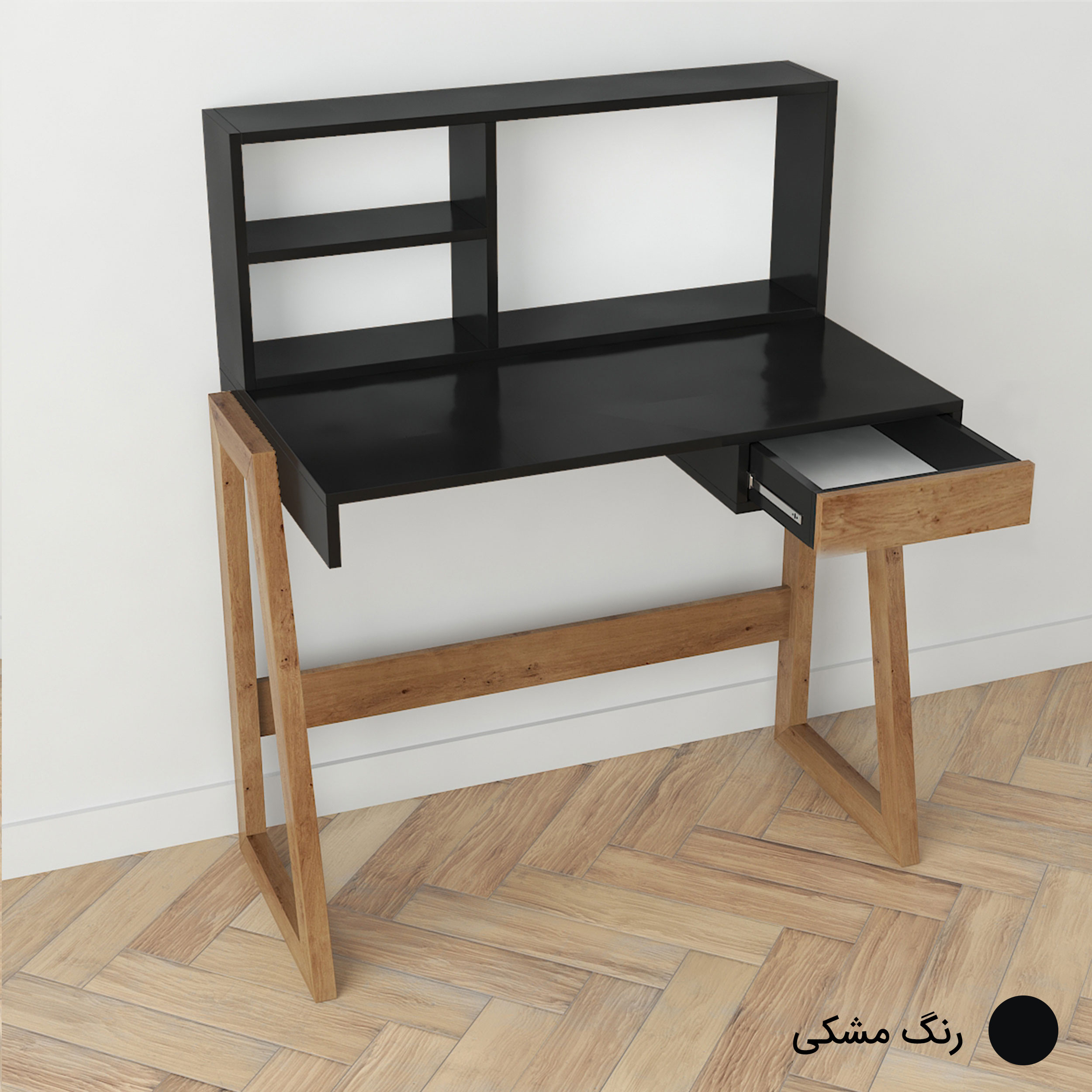 میز تحریر طرح کتابخانه دار مدل کاوه 1 کد K1 میز تحریر طرح کتابخانه دار مدل کاوه 1 کد K1