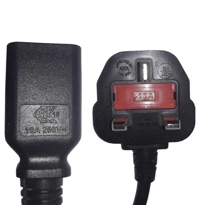 کابل برق سه پین منبع تغذیه کامپیوتر آی-شِنگ مدل SP-62 طول 1.80 متر