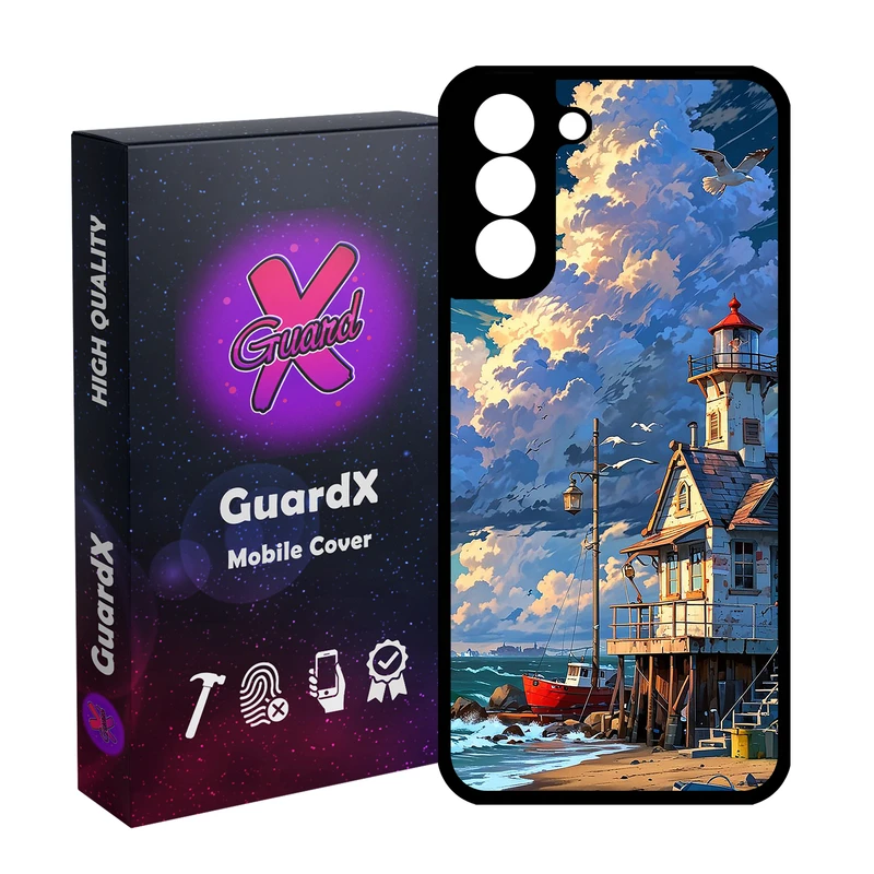 کاور گارد ایکس طرح ساحل دریا مدل Glass10773 مناسب برای گوشی موبایل سامسونگ Galaxy S21 FE