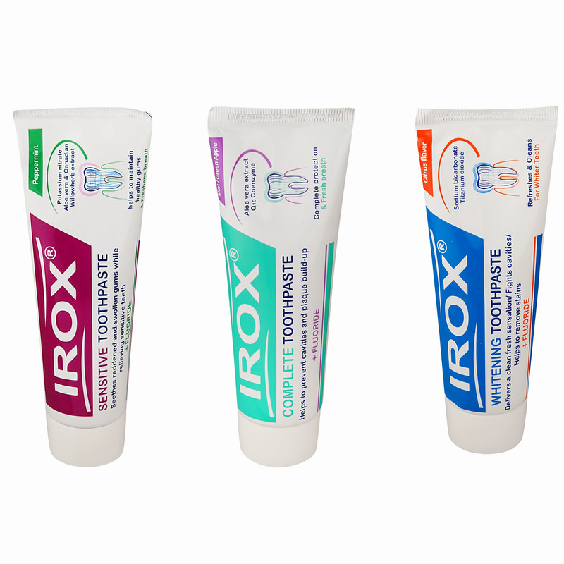 خمیر دندان ایروکس مدل Milk Tooth حجم 100 میلی لیتر مجموعه 3 عددی