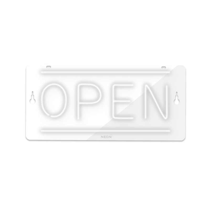 چراغ دیواری نئون دیزاین طرح Open_WHT