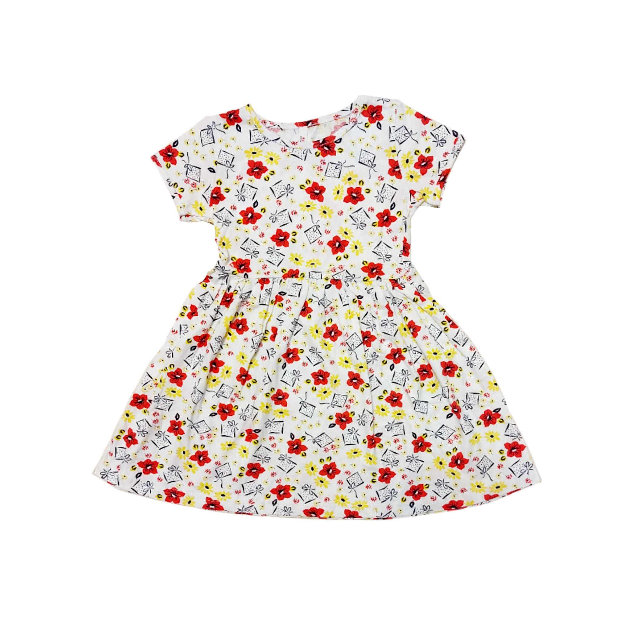 پیراهن دخترانه دفکتو مدل گل کد 0221