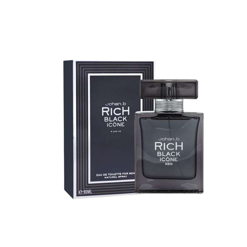 ادو تویلت مردانه یوهان بی مدل Rich Black Icone حجم 90 میلی لیتر