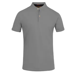 پولوشرت آستین کوتاه مردانه کروم مدل mao collar 2312319