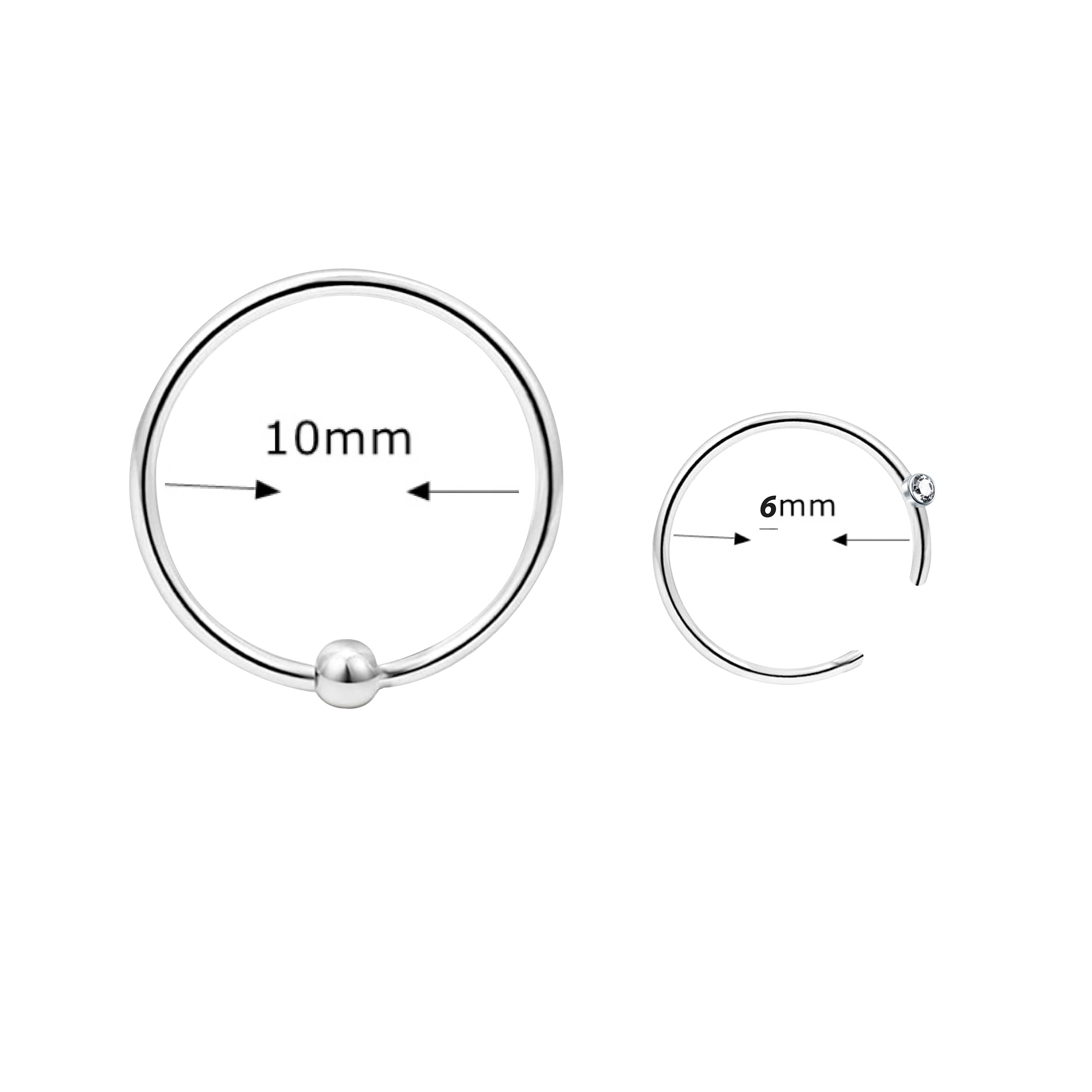 پیرسینگ بینی زنانه کد PS647 مجموعه 2 عددی