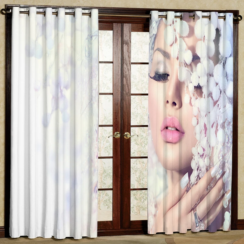 پرده مدل دختر مخمل پانچی کد 760 سایز 140x280 سانتی متر