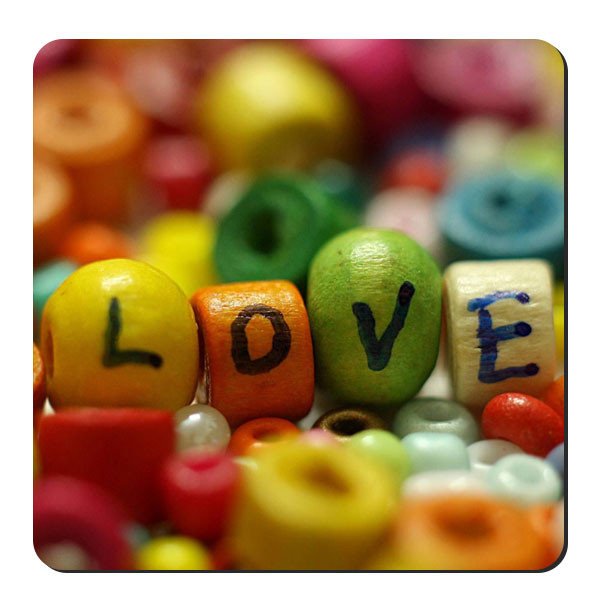  زیر لیوانی طرح LOVE کد nzl663