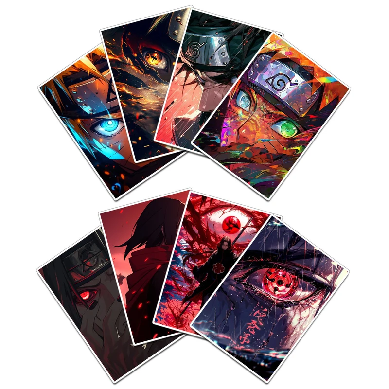 استیکر و برچسب گوفی مدل کاکاشی ایتاچی انیمه ناروتو Kakashi Itachi Naruto Anime کد W02 مجموعه 8 عددی