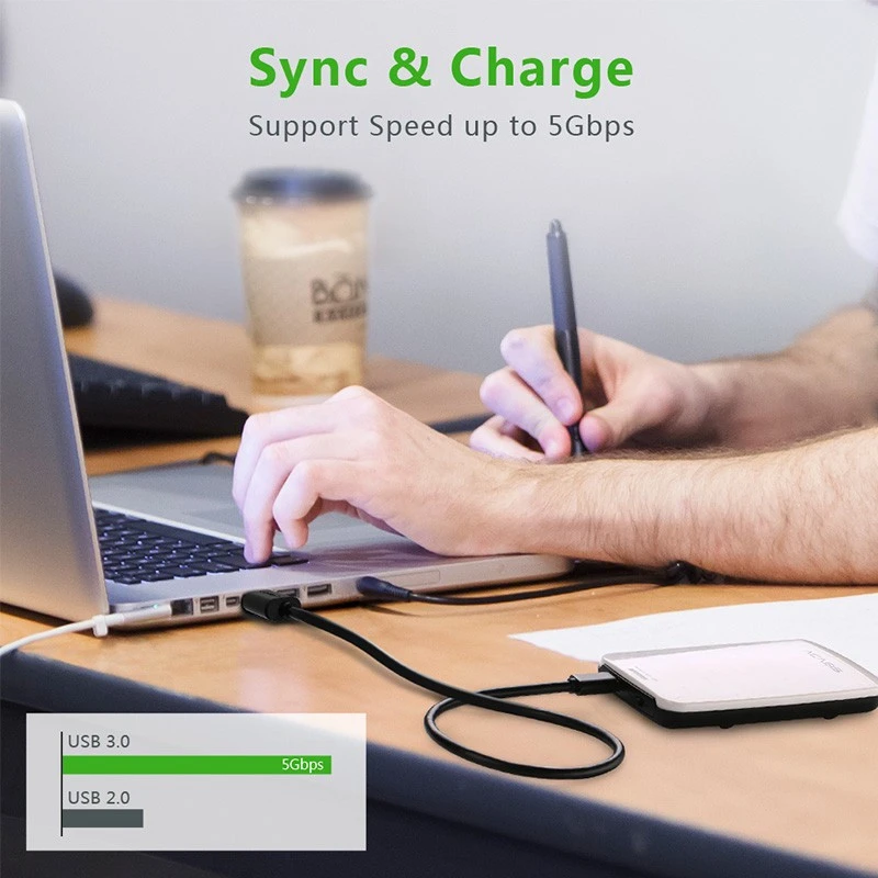 عکس شماره 7 : کابل usb 3.0 یوگرین مدل us128-60525 طول 1 متر