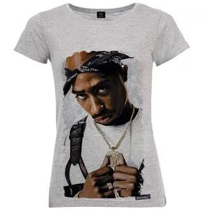 تی شرت آستین کوتاه زنانه 27 مدل White 2Pac کد MH1260